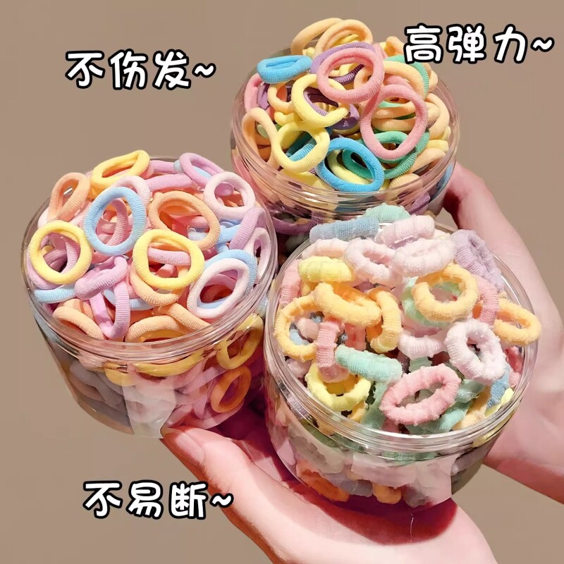 儿童糖果色毛巾圈女童高弹力发圈宝宝扎头发橡皮筋头绳不伤发头饰