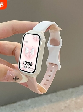 适用红米手环2腕带硅胶蝴蝶扣红米Redmi3代烟紫色硅胶腕带watch3智能运动男女生个性夏天透气表带简约