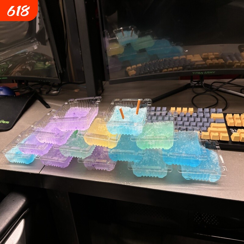厂家批发一次性烟灰缸配灭烟膏电竞网咖台球室专用灭烟防飞灰25款