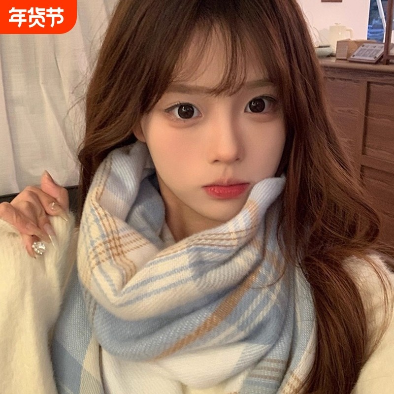 2025新款氛围感jk格子围巾女冬季韩系百搭保暖围脖学生礼物披肩潮,服饰配件/皮带/帽子/围巾,围巾/丝巾/披肩,淘宝优惠券,粉丝福利购,淘宝优惠卷