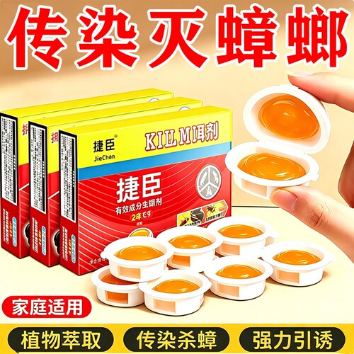 灭蟑螂药家用无毒全窝端杀虫剂餐厅出租屋贴墙灭蟑螂神器虫卵双杀