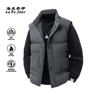 羽绒棉马甲男款2025新款秋冬季男式马夹外套男士坎肩保暖背心跑步