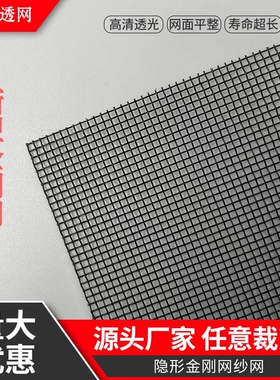 不锈钢金刚网家用网纱高清高透纱窗纱门网防蚊防鼠隐形免打孔纱网