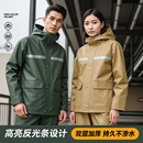 雨衣套装 外卖反光条连体加长 骑行专用分体防水防暴雨加厚雨衣雨裤