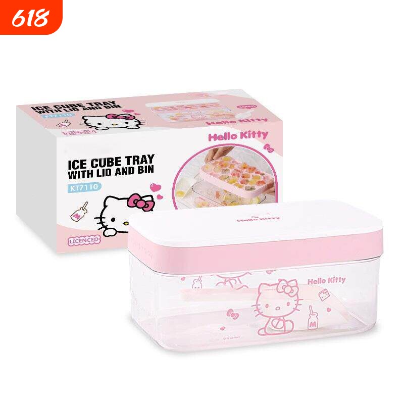 哈喽kitty冰格模具食品级家用软硅胶可爱卡通制冰格自制冰块神器