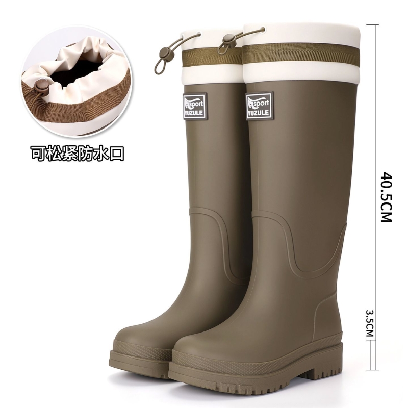 水鞋束口女款防水防滑耐磨雨鞋