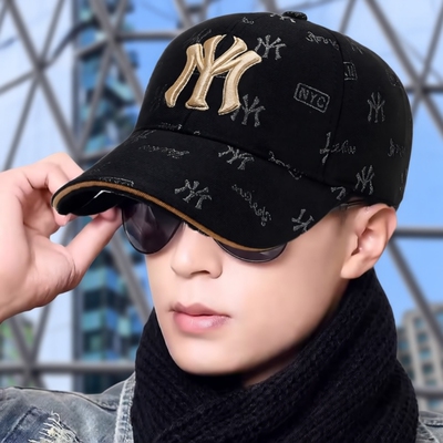 新款潮牌帽子男款鸭舌帽百搭硬顶棒球帽春秋透气女士显脸小遮阳帽