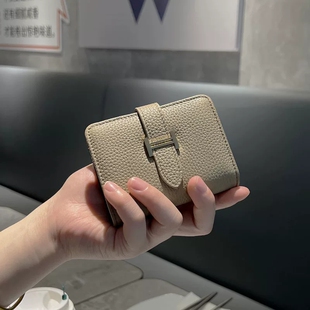 真皮多功能证件卡包女小众设计网红同款大容量多卡位二合一零钱包