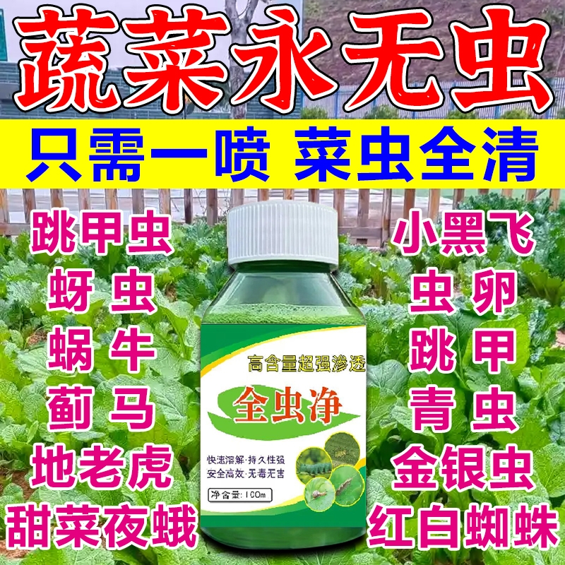 除虫菜蔬菜绿植杀虫蚜虫菜虫青菜非无毒菜园专用喷剂喷雾无害蜗牛