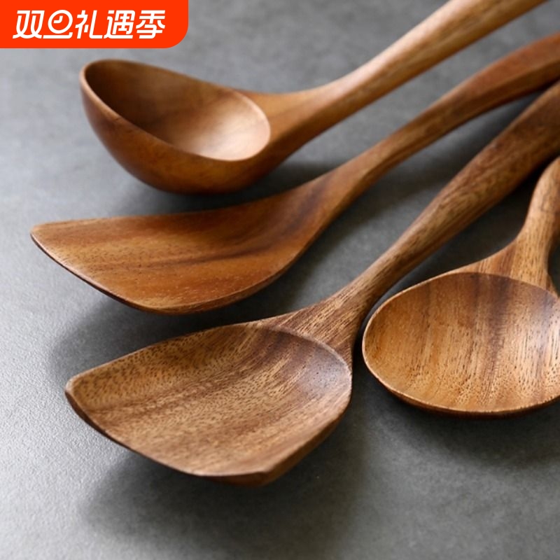 lcliving泰国相思木铲家用不粘锅专用锅铲木头汤勺饭勺煎炒菜铲子