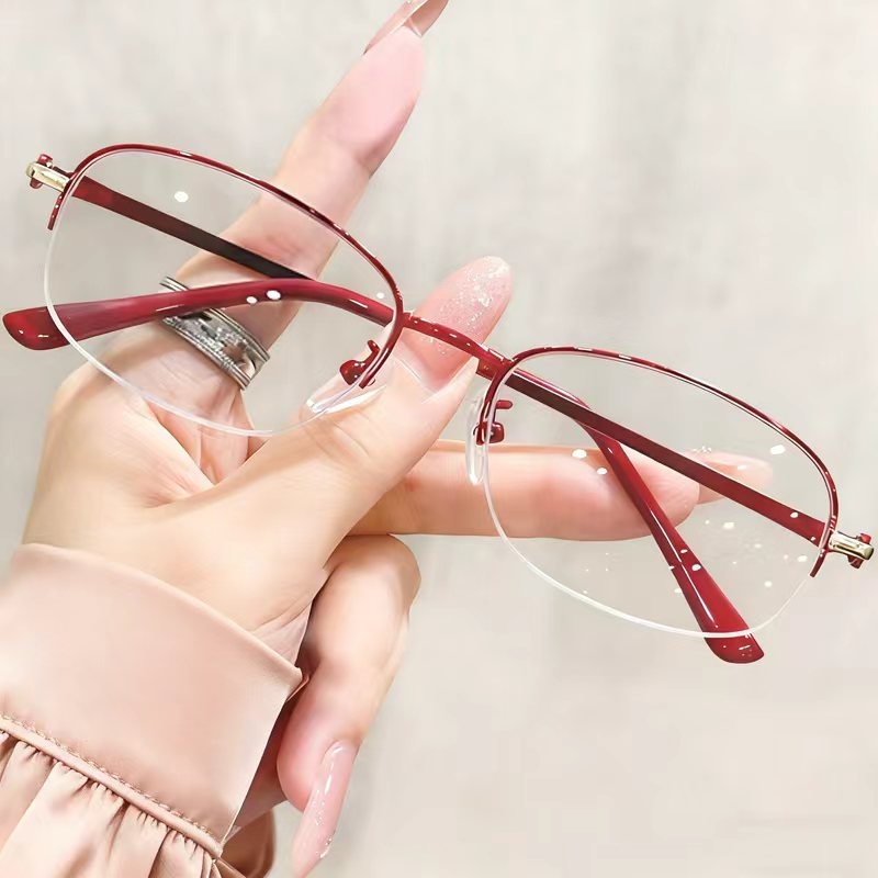 新款防蓝光圆框老花眼镜女士款