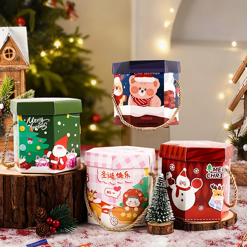 平安夜苹果礼盒圣诞节平安果包装空盒创意苹果盒小礼物糖果礼品盒