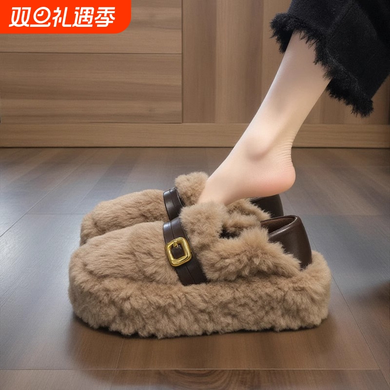 优妮蒂厚底毛毛鞋|超4000次加购