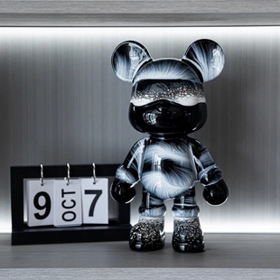 2026新款手工diy流体熊成品客厅潮玩客厅装饰品存钱罐桌面摆件