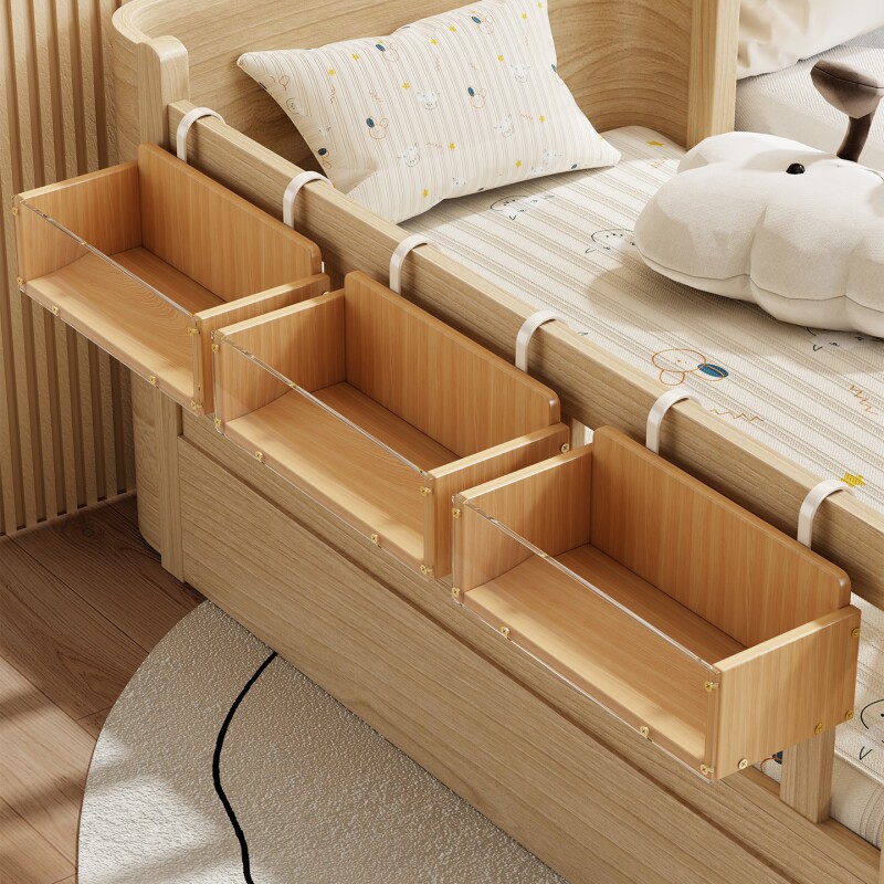 婴儿床收纳挂篮挂袋式尿不湿奶瓶亚克力置物筐床边床头宝宝床围栏