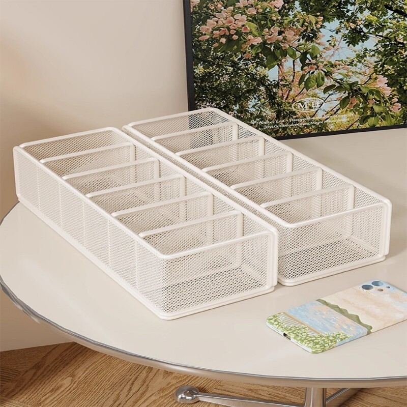 手机壳分格收纳盒长方形化妆品置物架护肤品浴室多功能面膜收纳筐