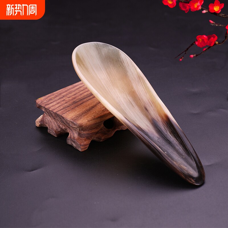 天然牛角刮痧片牛角筒面部颈部按摩背部刮板全身拨筋疏通经络家用