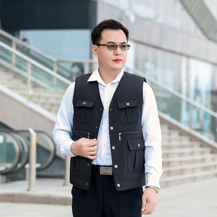 2026羊毛马甲 厂家市场皮毛一体男士中老年冬季保暖坎肩 羊皮棉袄