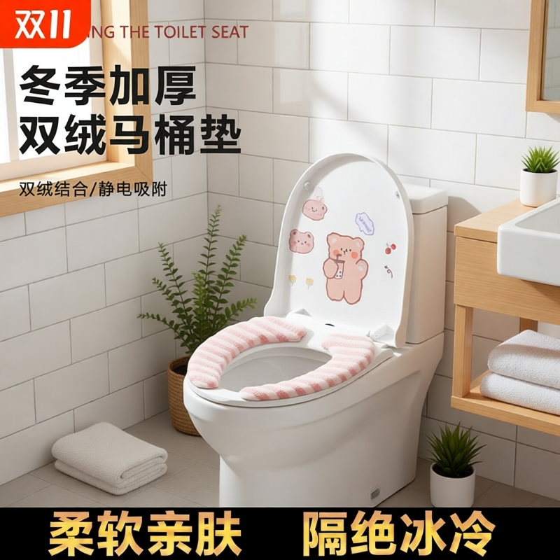 马桶坐垫冬季家用加厚防水坐便套