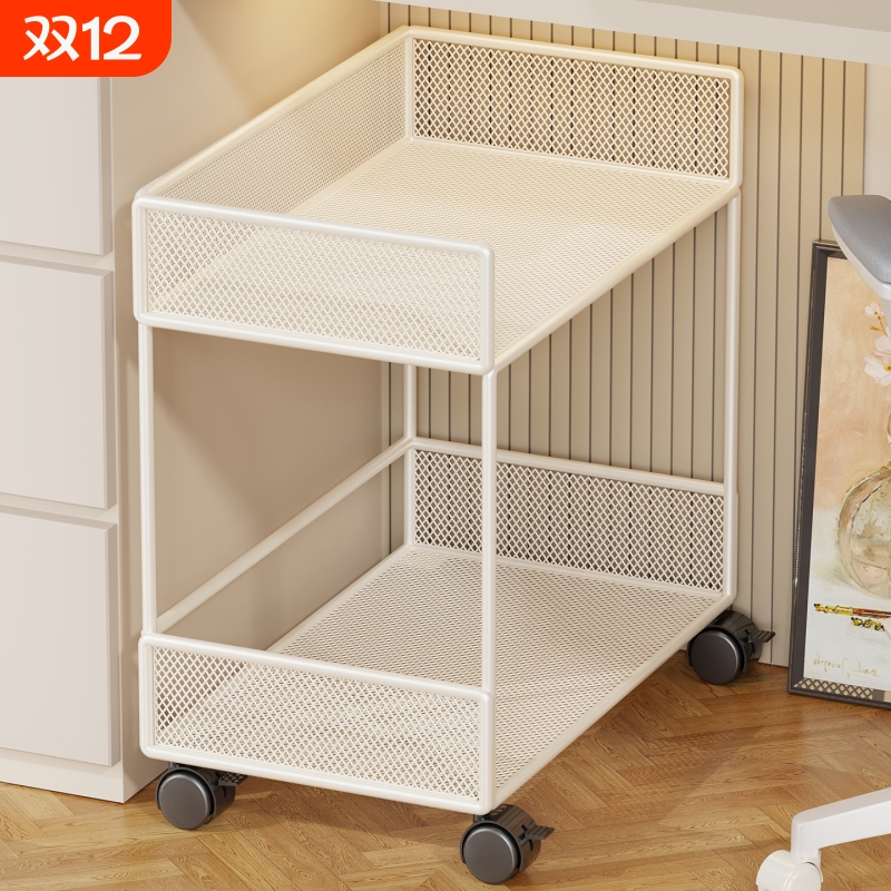 桌下置物架可移动带轮收纳书柜