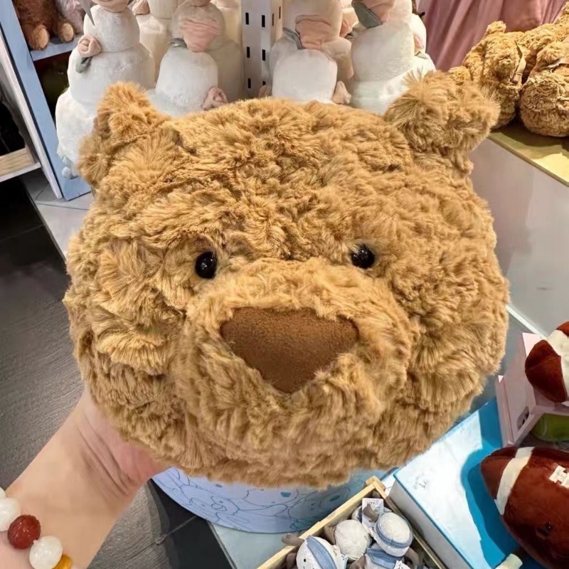 英国小熊包女2025新款大容量巴塞罗熊圣诞节毛绒毛毛玩偶斜挎小包