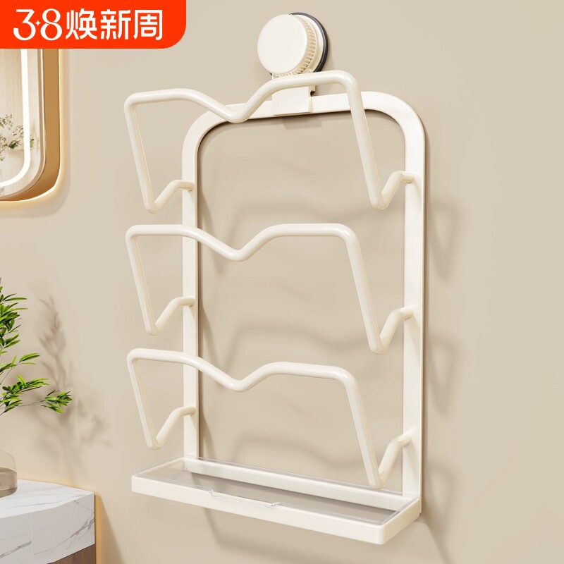 吸盘卷发棒收纳架卫生间洗漱台壁挂式免打孔直发梳电热夹板置物架