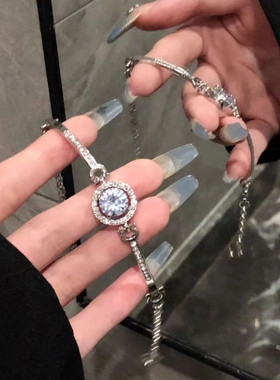 轻奢锆石手链女夏ins小众设计高级感2024年新款精致闺蜜女生手饰