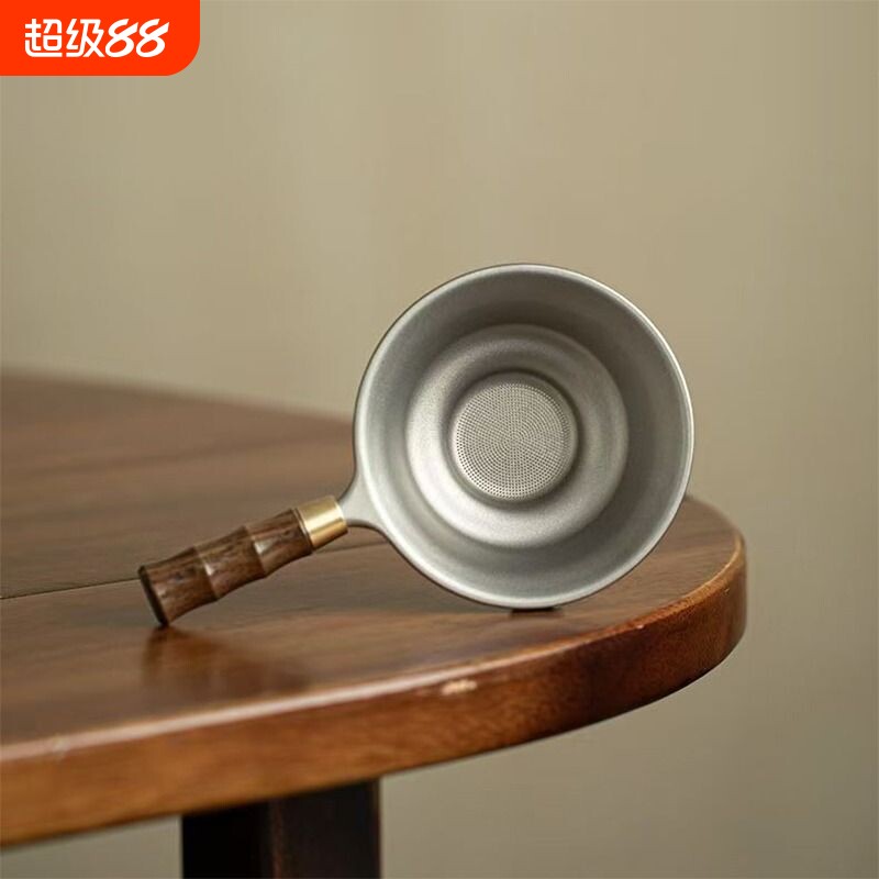 纯钛茶滤茶漏高档茶叶过滤网千孔一体滤茶器公道杯超细茶隔器茶水图片