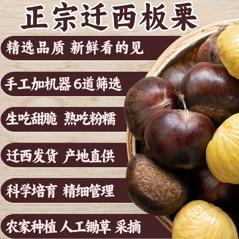 2025年迁西生鲜板栗 正宗河北燕山油栗毛栗大栗子3113中栗大个