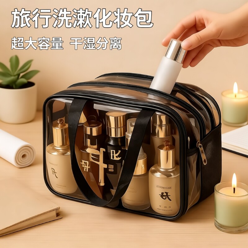防水干湿分离化妆包|千人加购图片