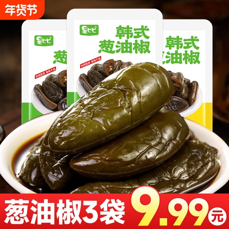 韩式延边朝鲜族泡菜下饭菜葱油辣椒椒酱腌酱菜超辣腌制辣椒昊七七