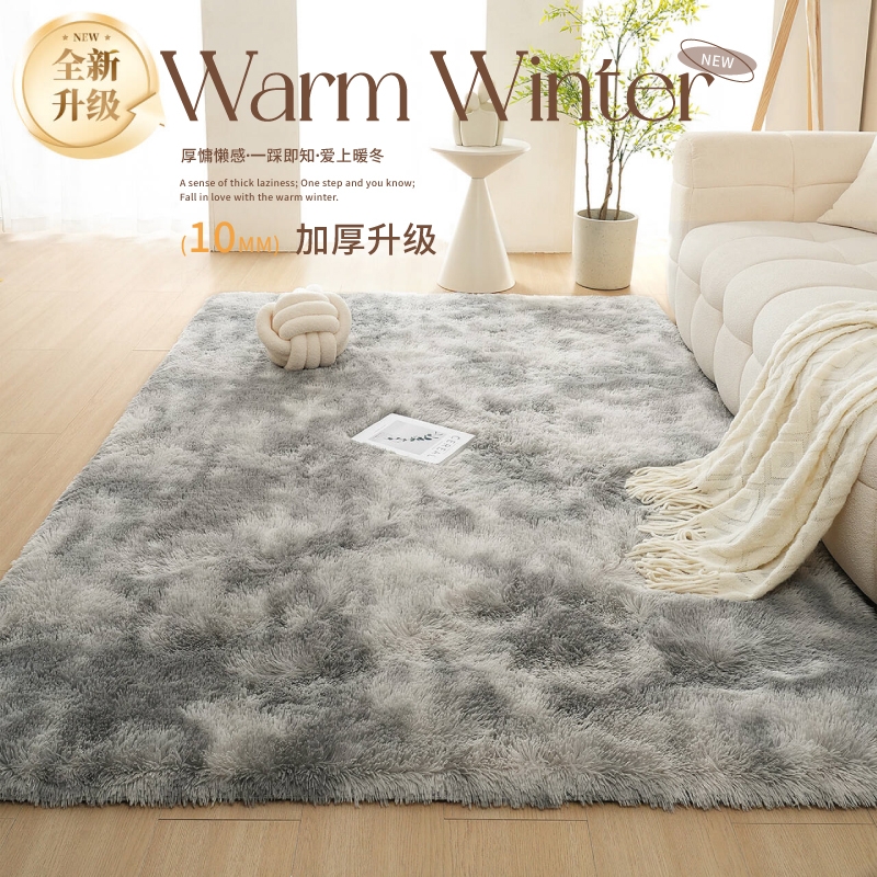 加厚超柔丝毛客厅地毯卧室飘窗垫房间床边脚垫大面积满铺长毛地垫