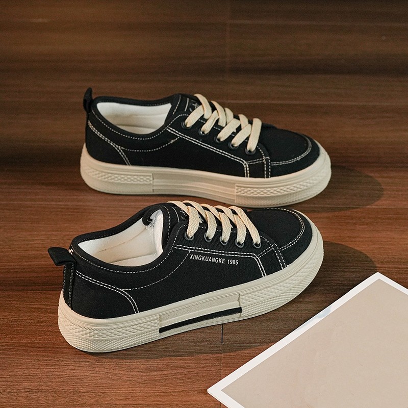 2025年新款春夏季网面帆布鞋休闲透气小白鞋女鞋板鞋女款平底鞋子