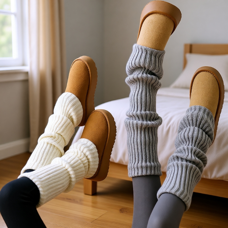 袜套堆堆袜子女士冬季加厚2025新款爆款中筒袜小腿袜腿套羊毛长袜