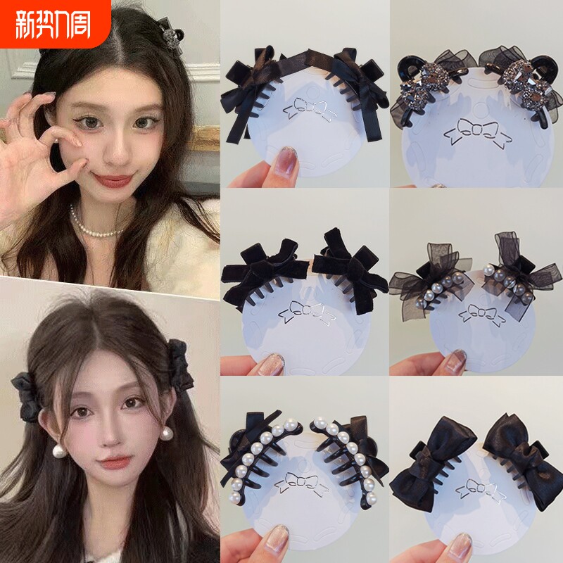 网红公主头蝴蝶结气质小抓夹2026新款甜美发夹前额刘海侧边夹发饰