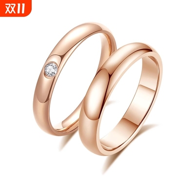 V金戒指女轻奢k风设计感小众高级ins不掉色指环玫瑰金戒饰品手饰