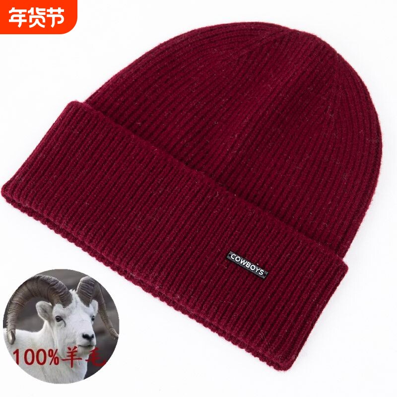 薄款内里绒毛帽子秋冬加厚保暖护耳毛线针织帽男士冷帽