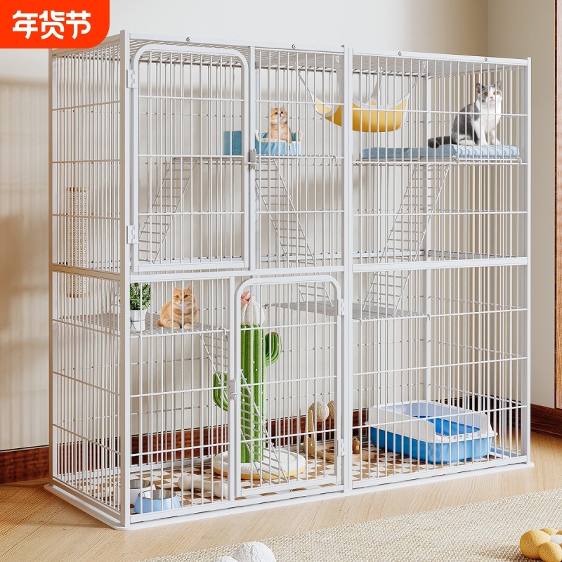 猫笼子室内超大自由空间宠物别墅猫产房猫舍猫窝家用型猫爬架组装