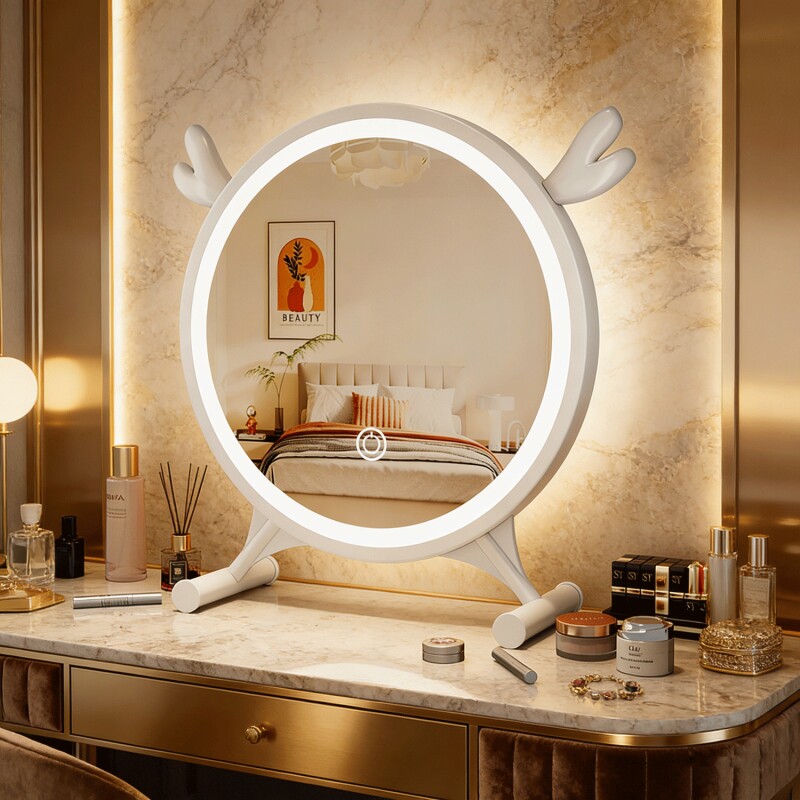 2026新款智能led化妆镜轻奢高级感梳妆台梳妆镜学生宿舍美妆镜
