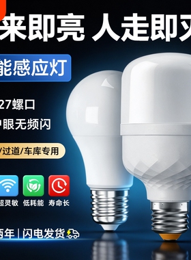 感应灯人体感应过道楼梯楼道声光控感应灯智能家用led走廊厕所灯