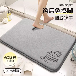 卫生间吸水地垫浴室脚垫家用进门防滑门垫加厚2026新款耐脏免洗