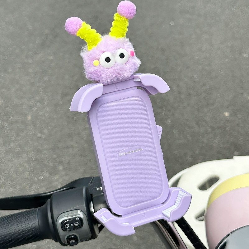 可爱女电动车手机支架2025新款防震防抖摩托三轮车外卖自行车支架