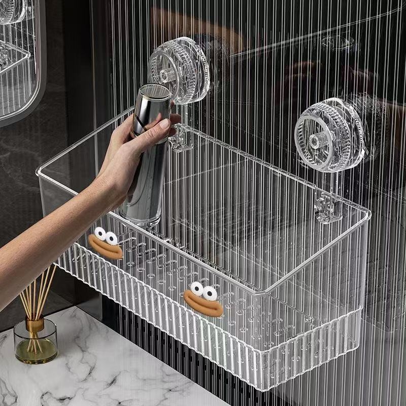 吸盘置物架浴室免打孔壁挂式墙上收纳架厕所卫生间洗漱台收纳神器