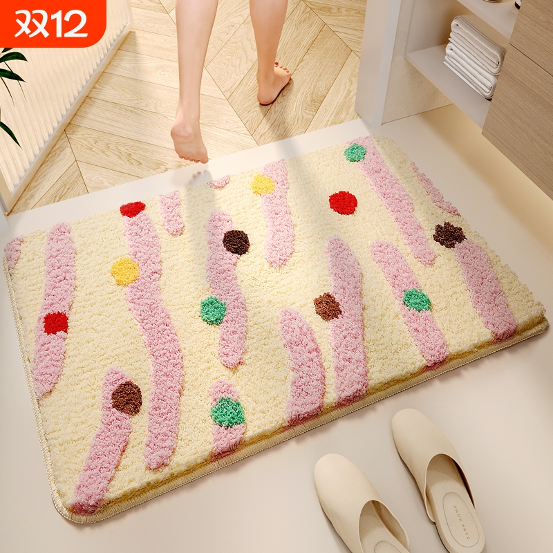 卫生间地垫浴室吸水防滑垫卧室厕所门口脚垫子洗手间地毯卫浴门垫