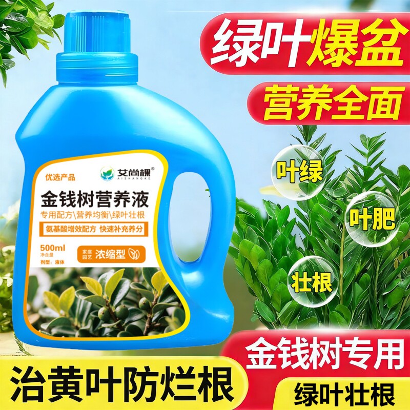 金钱树专用营养液花肥料家用盆栽绿植防黄叶催绿长效营养肥液体肥