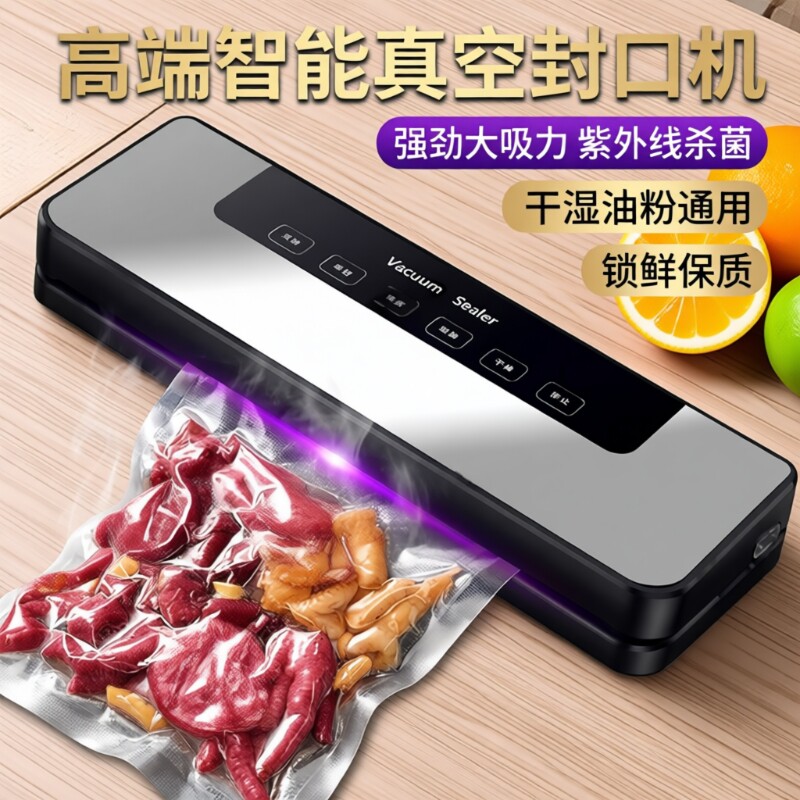 德国真空封口机小型家用抽真空保鲜塑封压缩食品包装全自动真空机