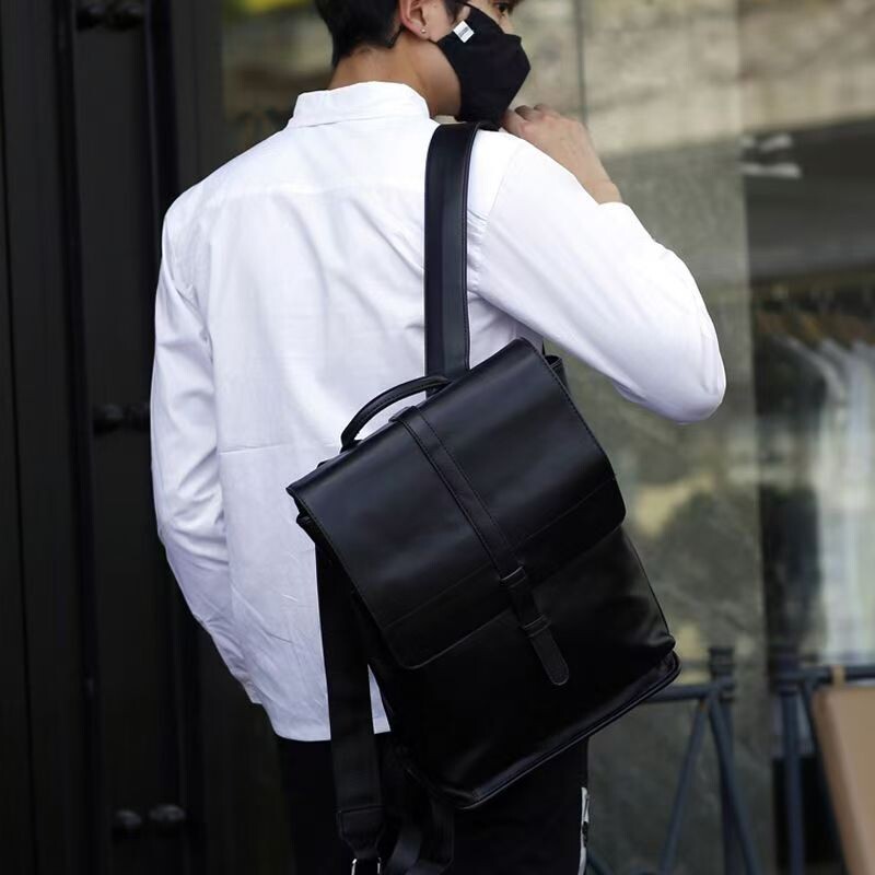 新款头层牛皮双肩包男包真皮休闲旅行商务大容量电脑背包皮质防水