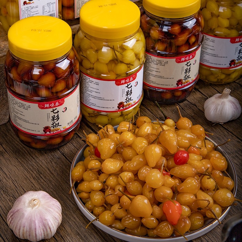 广西七彩椒泡椒酸辣野山椒酸甜口泡小米辣泡指天椒五彩椒辣下饭菜