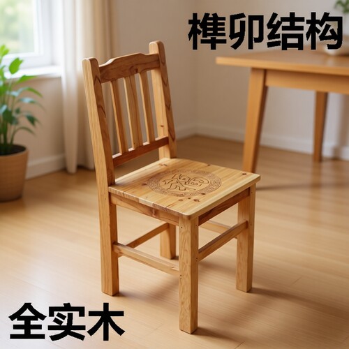 全实木靠背椅儿童小板凳