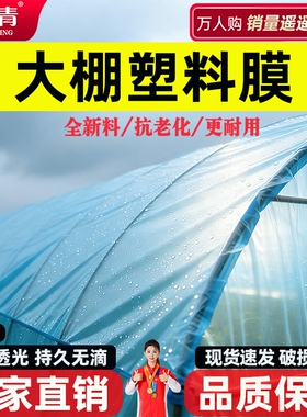 大棚塑料膜加厚透明尼龙薄膜农用抗老化蓝色无滴膜保温专用防水布